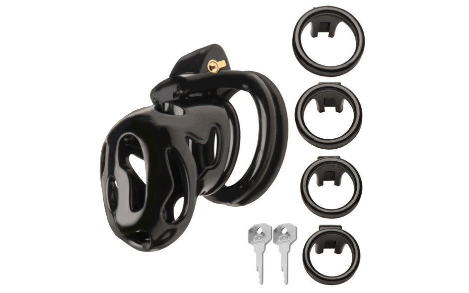 Hard Stop Double Ring Chastity Cage