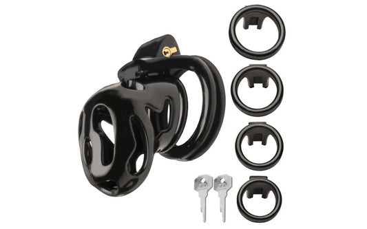 Hard Stop Double Ring Chastity Cage