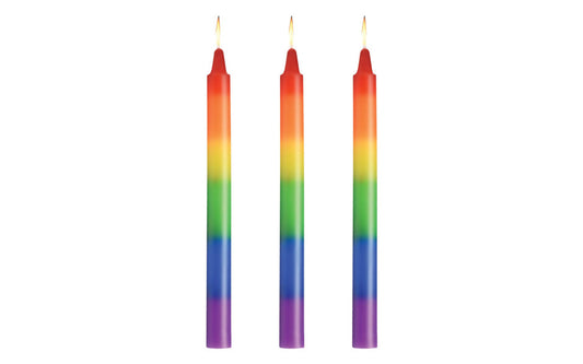 Pride Candles Rainbow Drip Candle 3 Pc