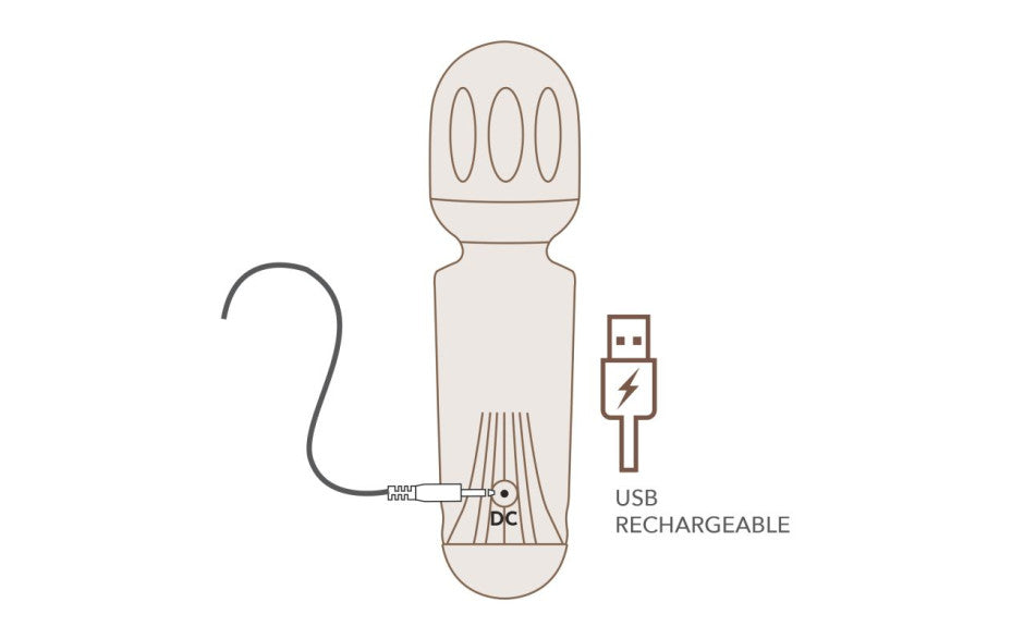 Rechargeable 16 Mode Silicone Mini Wand Violet Dream
