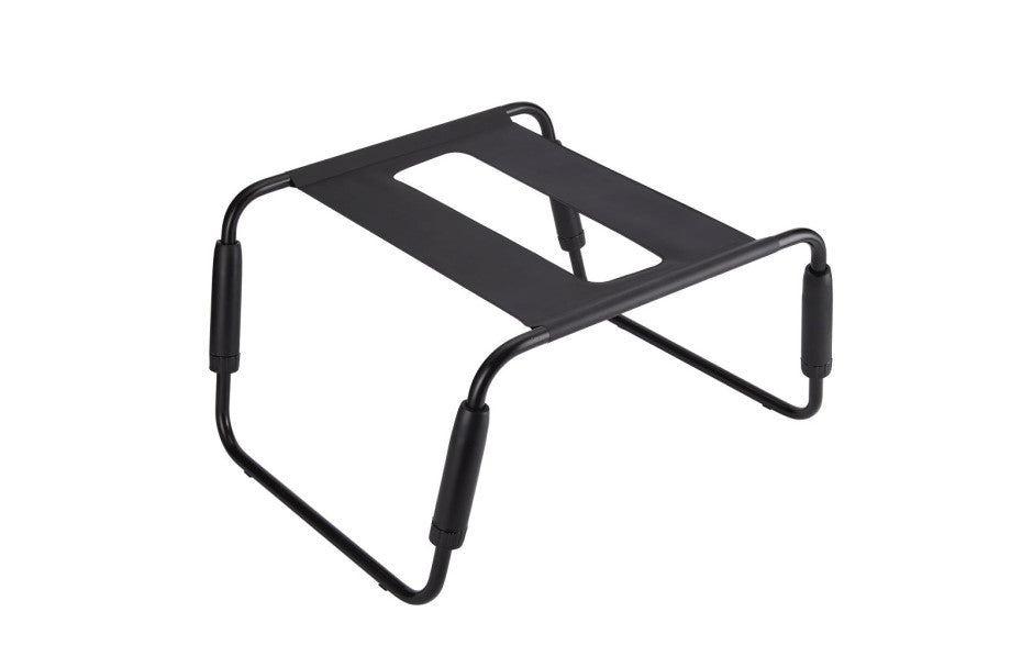 Sex Chair Adjustable Height Black TPU Seat