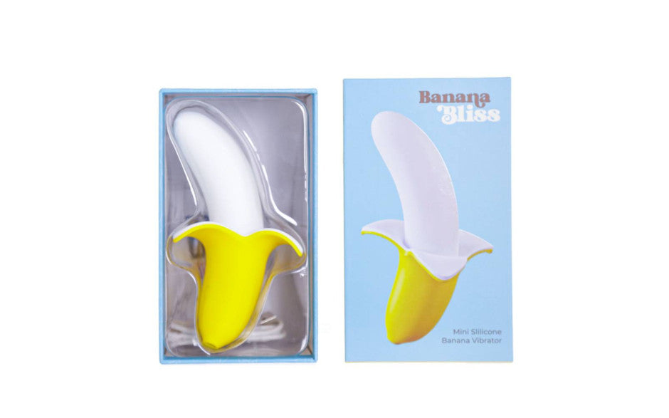 Banana Bliss 13cm Silicone Slimline Vibrator Massager