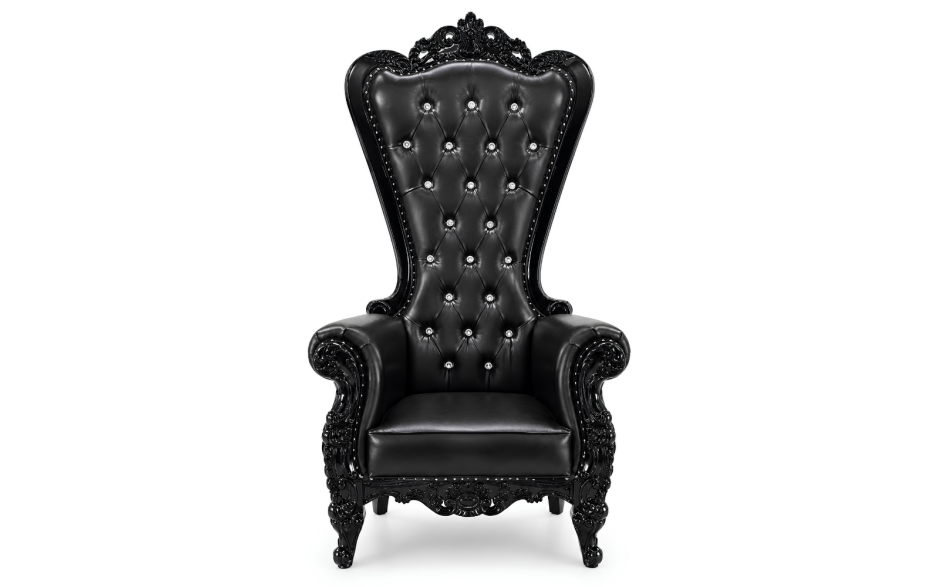Domina Throne Chair Black Frame Black Cushion