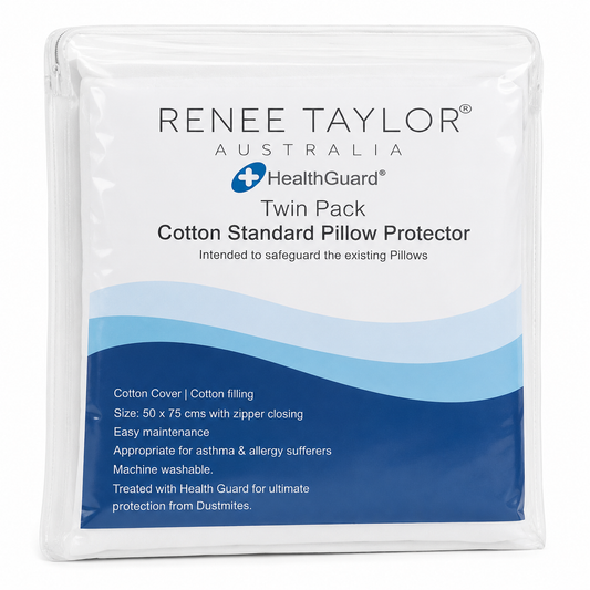 Twin Pack All Cotton Standard Pillow Protector by Renee Taylor