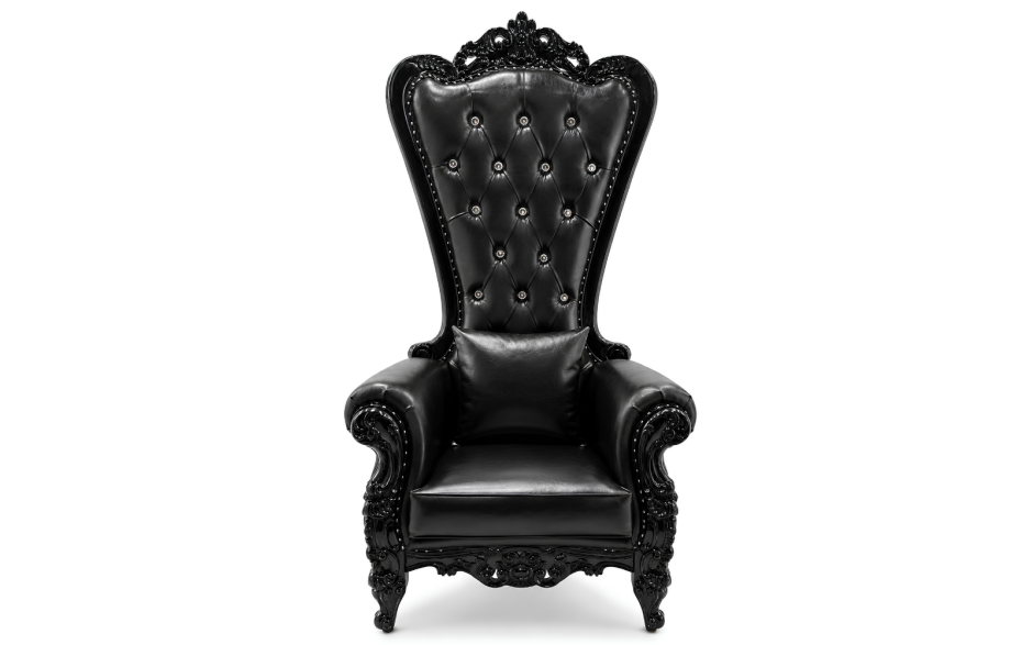 Domina Throne Chair Black Frame Black Cushion