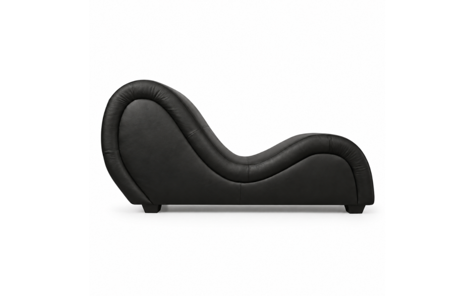 Kama Sutra Mebon Chaise Love Lounge Leather Black