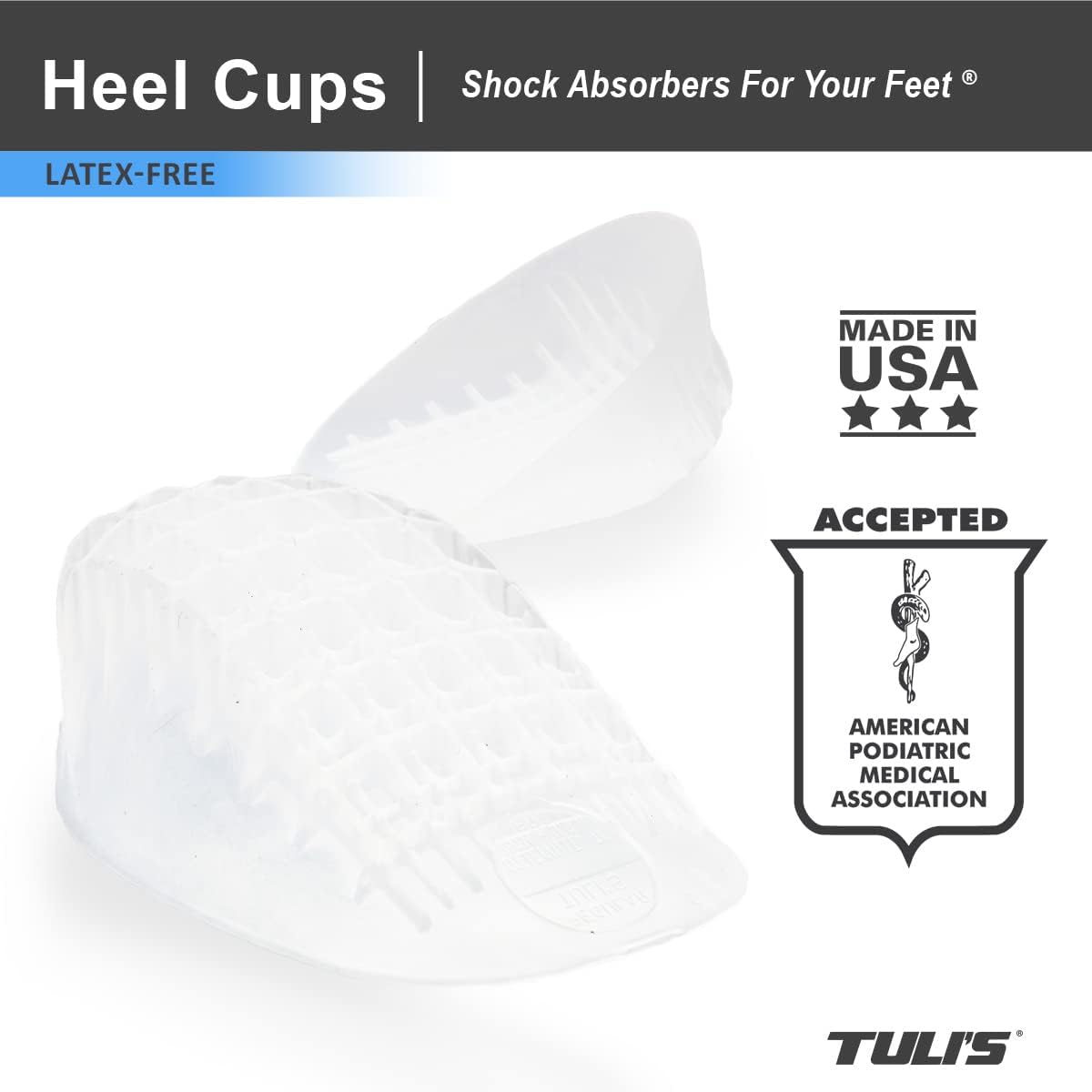Tuli'S Heavy Duty Heel Cups - Clear
