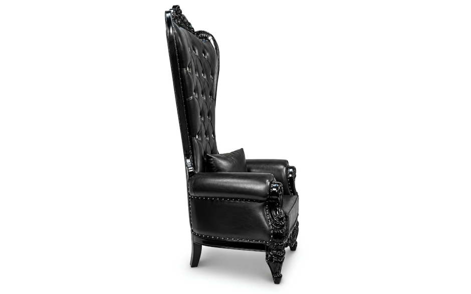 Domina Throne Chair Black Frame Black Cushion