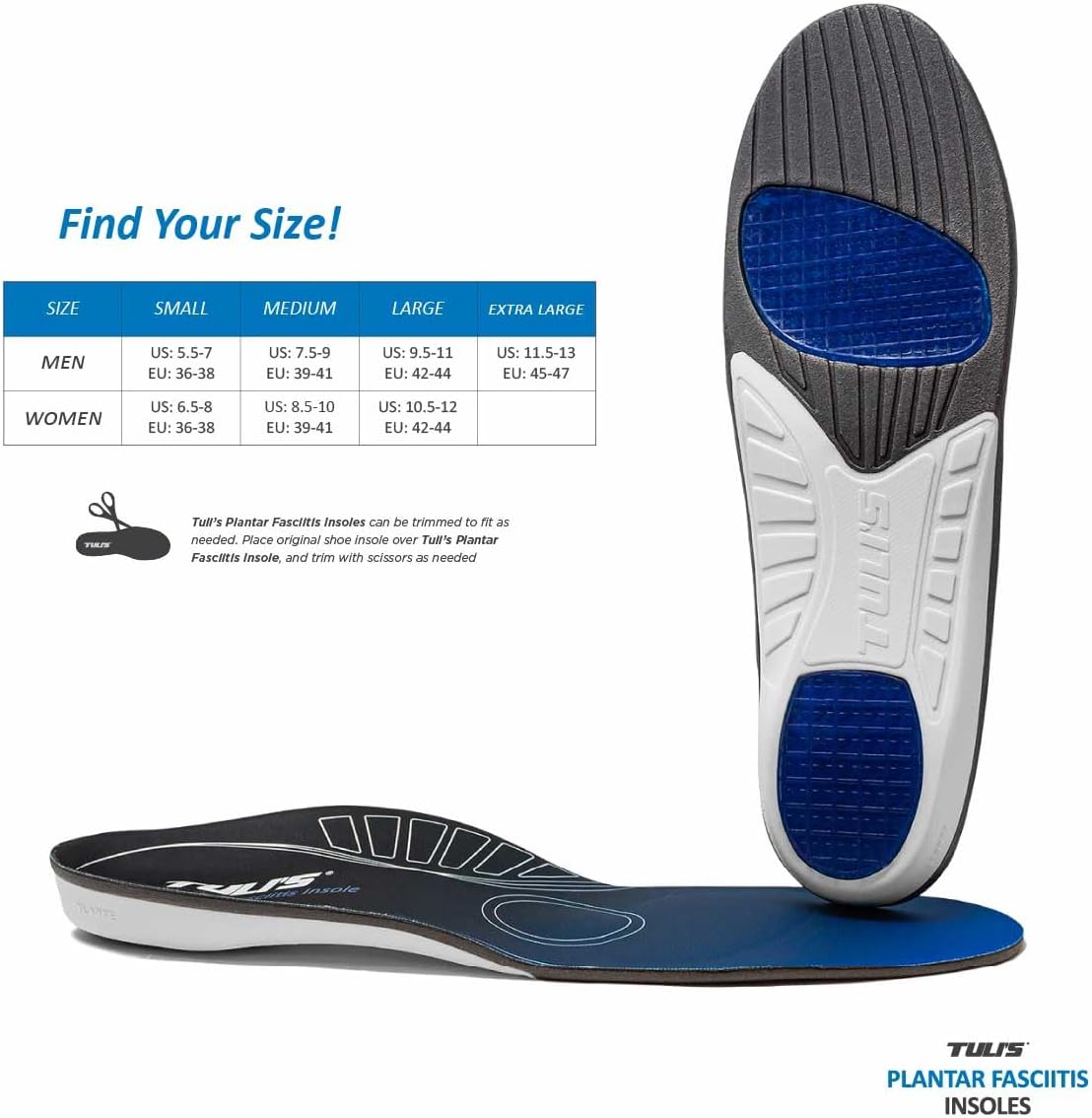 TULI'S Plantar Fasciitis Insole / Premium Orthotics