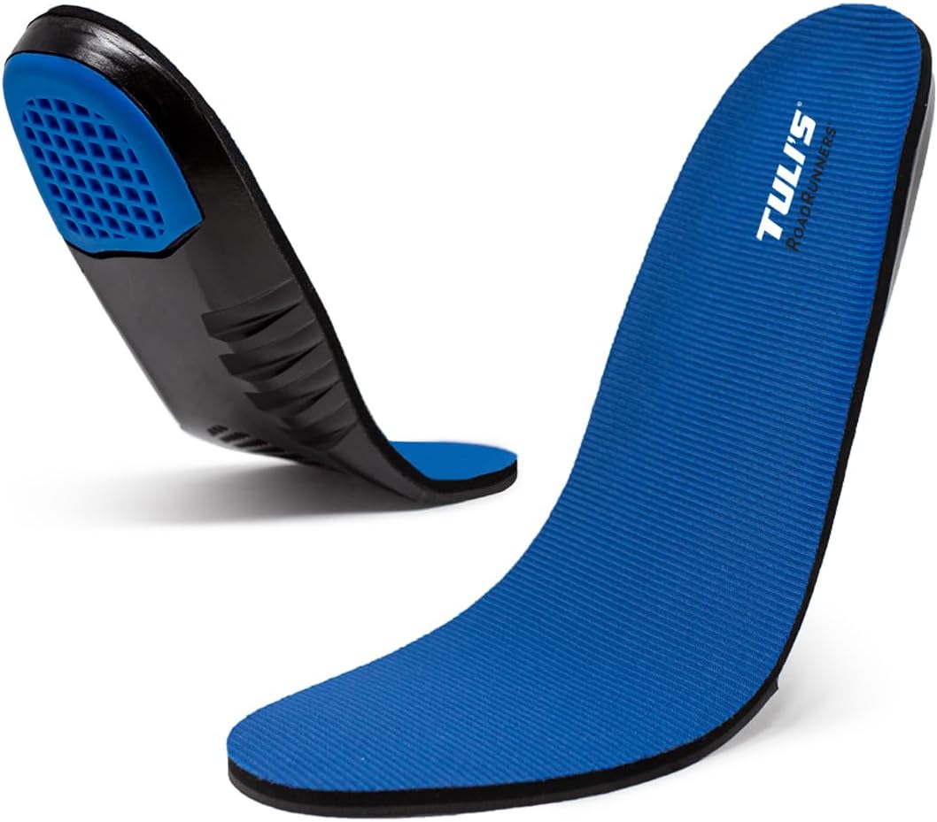 Tuli's RoadRunners Replacement Insoles - Premium Arch Support & Shock Absorption