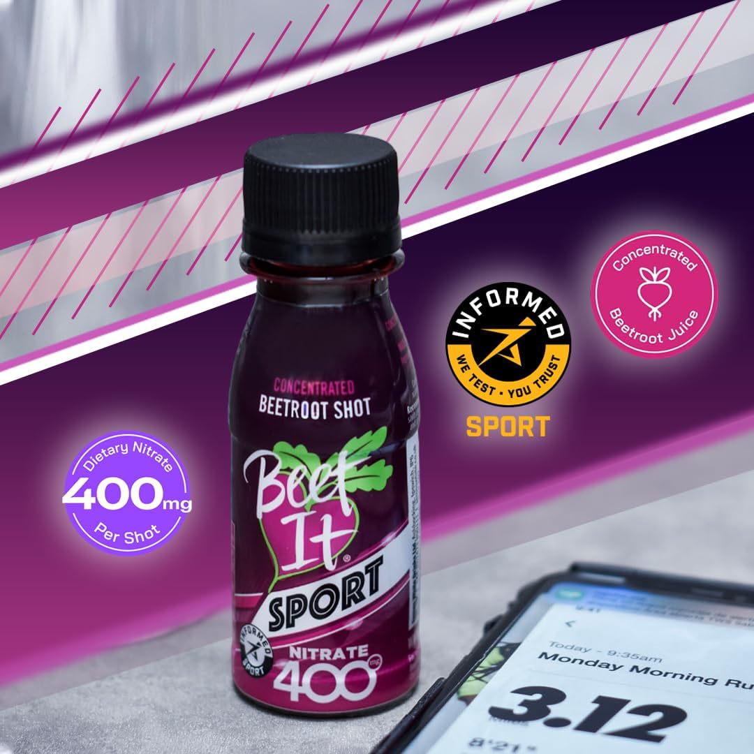 Beet It Sport Pro-Elite Shot, 2.4 fl oz, 15 Count - Concentrated Beetroot Juice Supplement