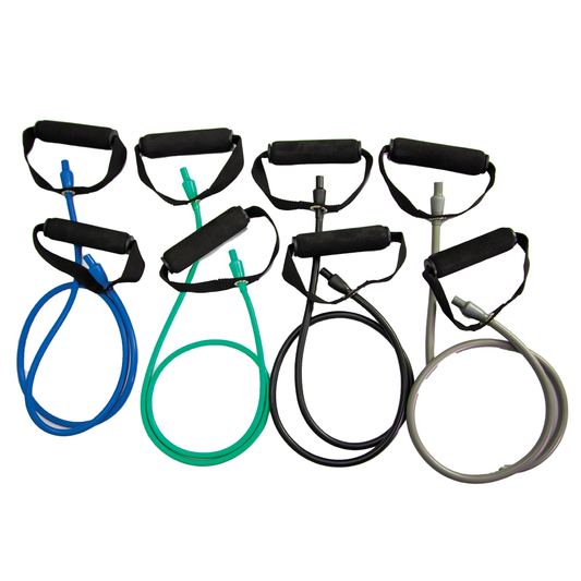 Resistance Tube with Handles – 130cm Exercise Band for Strength Training, Pilates