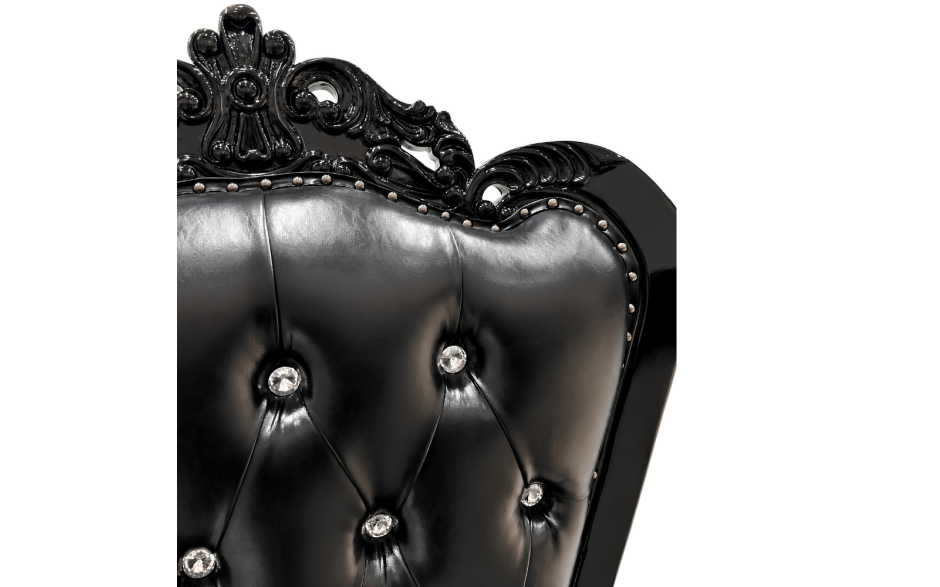 Domina Throne Chair Black Frame Black Cushion