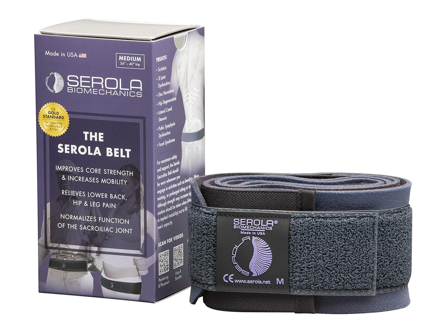 Serola SIJ Belt for Pregancy, Pelvic & Back Pain Relief
