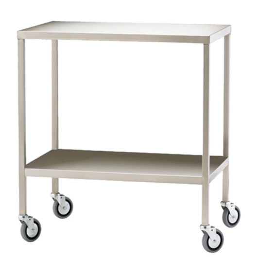 Medium Stainless Steel Trolley 80 x 50 x 90.5cm