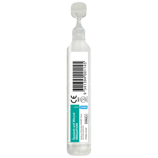 AEROWASH Sodium Chloride Eyewash Ampoule 15ml Carton / 250
