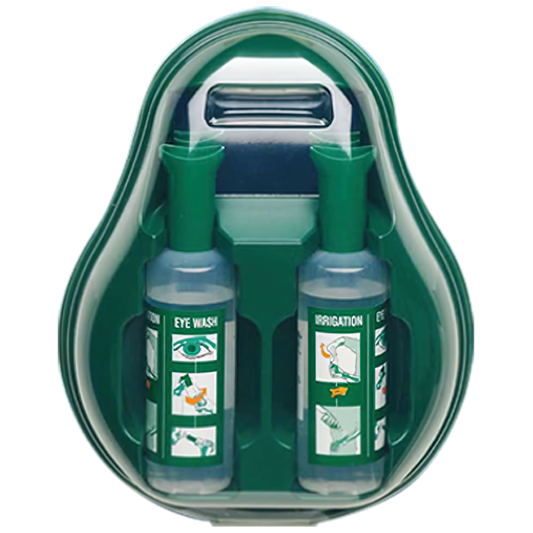 Eyewash Station – Portable or Wall Mount with Mirror, Eye Cup & Dust Cover | Emergency Eye & Wound Irrigation