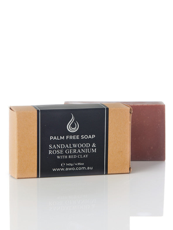 Natural Homemade Soap- Sandalwood & Rose Geranium | AWO