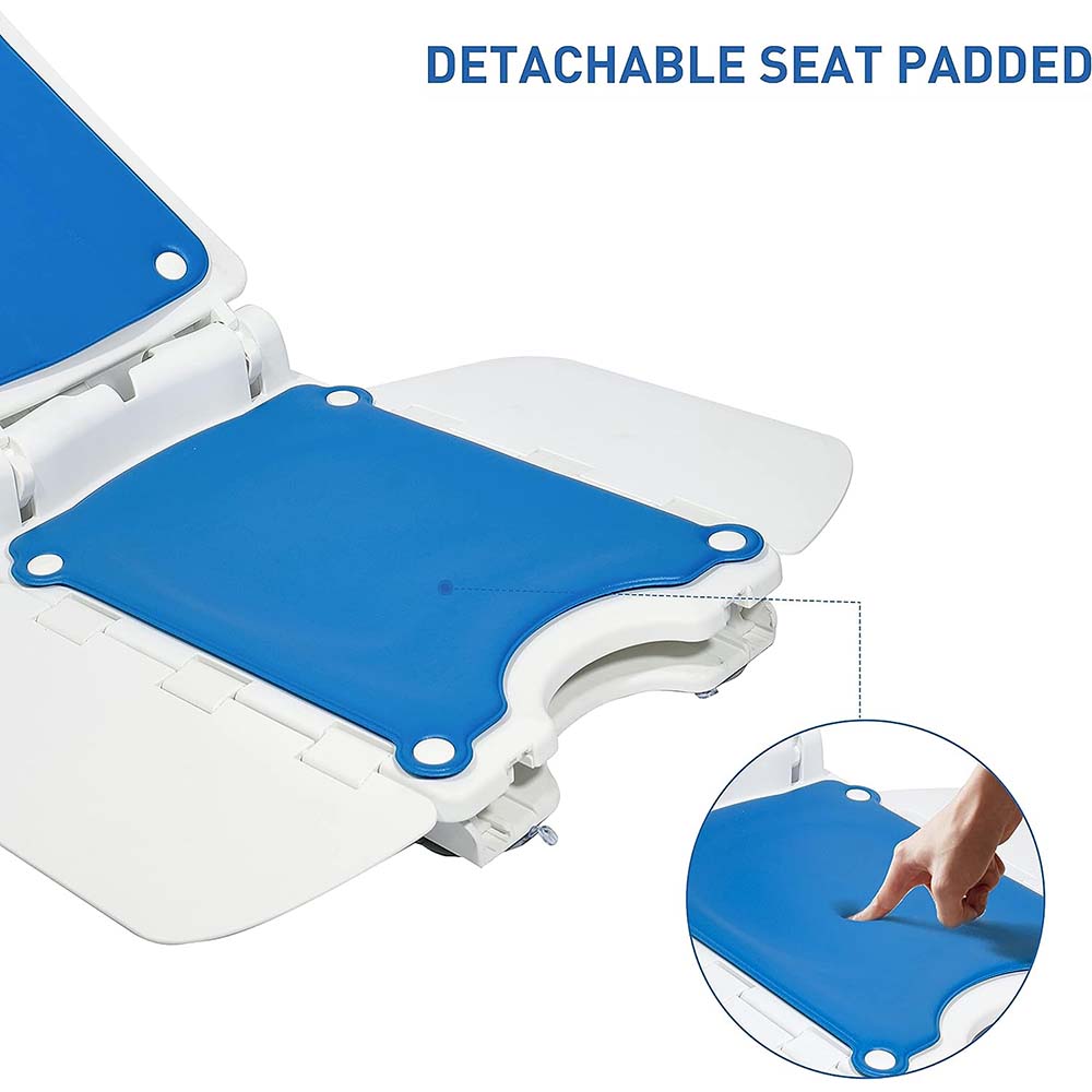 Battery-Powered Bath Lift Chair -  Auto Reclining and Adjustable, Safe and Comfortable for Elderly and Limited Mobility