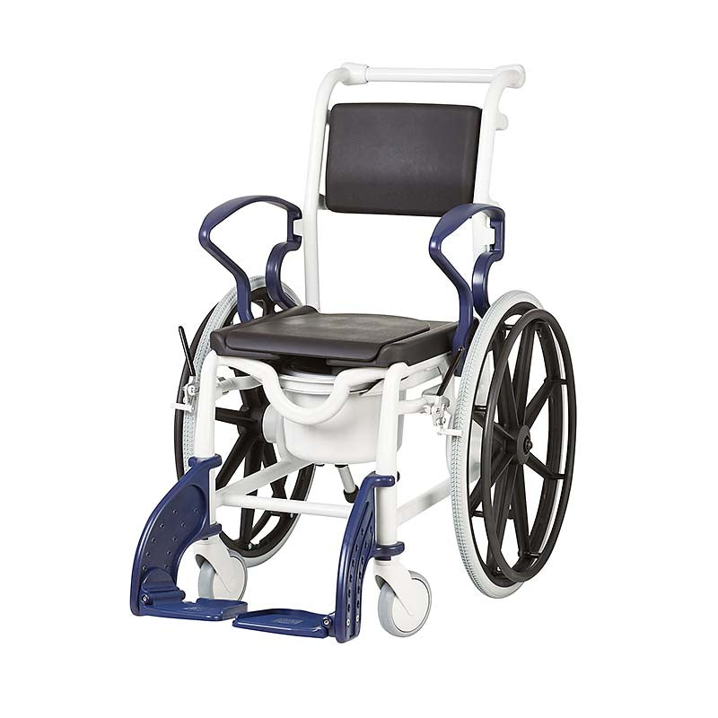 Self-Propelled Shower Commode for Petite Adults - Compact, Comfortable, and Reliable