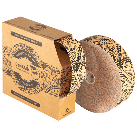 Dynamic Tape Black Tattoo 5cm x 31m Bulk Roll for Sports & Physio Muscle Support