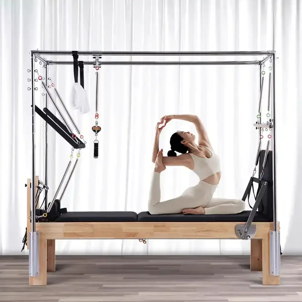 Wooden Cadillac Reformer with Pilates Functionality