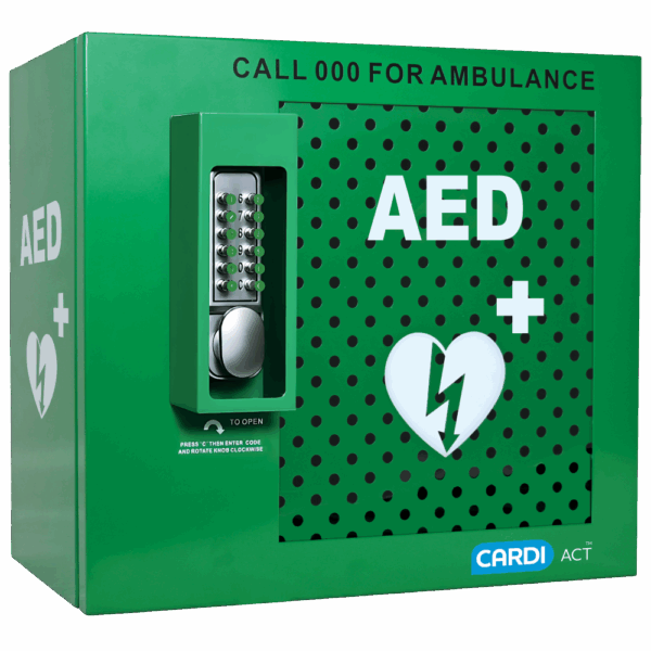 CARDIACT Alarmed Outdoor AED Cabinet with Lock 38 x 42 x 22cm