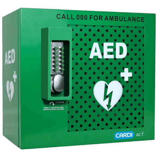 CARDIACT Alarmed Outdoor AED Cabinet with Lock 38 x 42 x 22cm