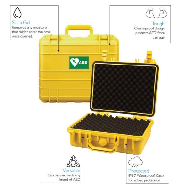 CARDIACT Waterproof Tough AED Case 33 x 28 x 12cm
