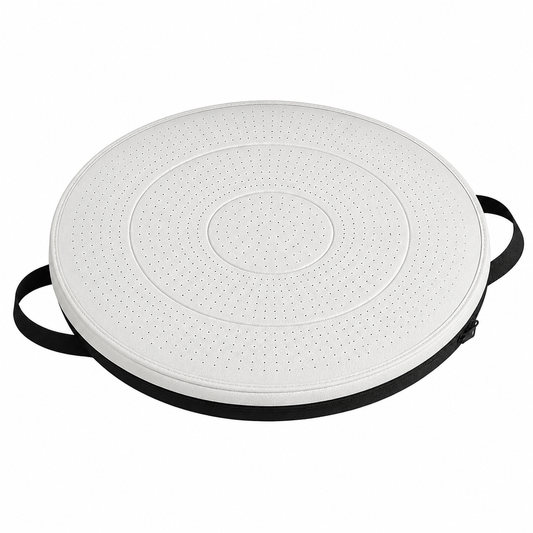 Moonlight White 360 Rotating Car Seat Cushion 53cm - Swivel Mobility Aid