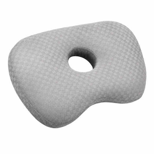 Microfiber Pillow with Ear Holes for Side Sleepers, Comfortable Perforated Design