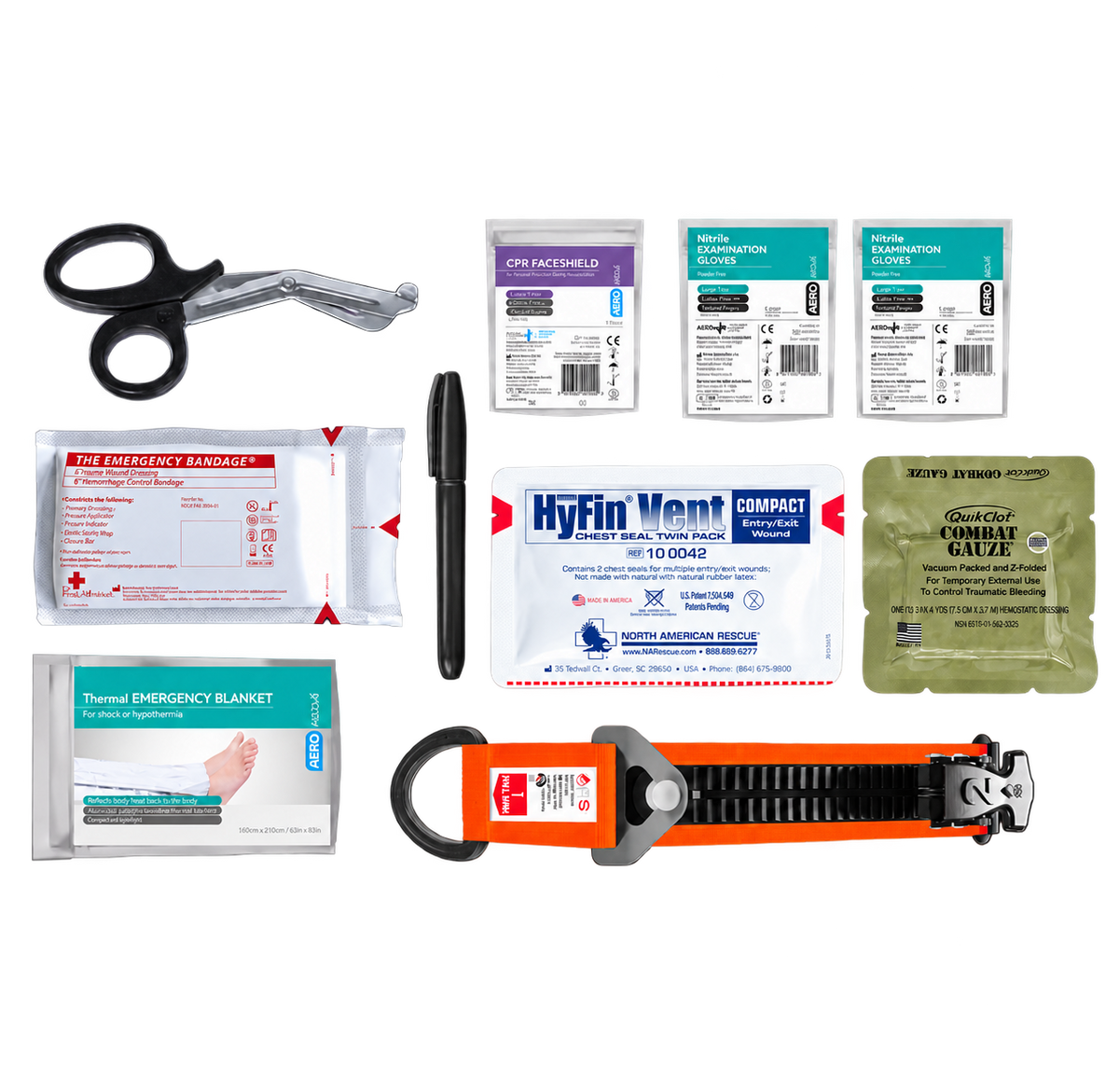 Bleeding Control Kit – Tactical Emergency Trauma Kit (QuikClot Combat Gauze) | RapidStop
