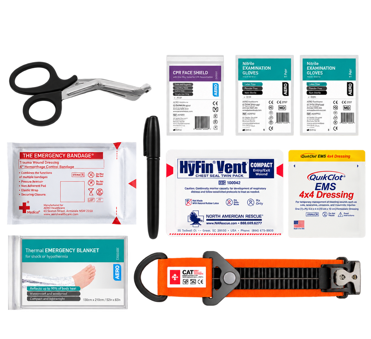 Bleeding Control Kit – Emergency Trauma Kit (QuikClot EMS Dressing) | RapidStop