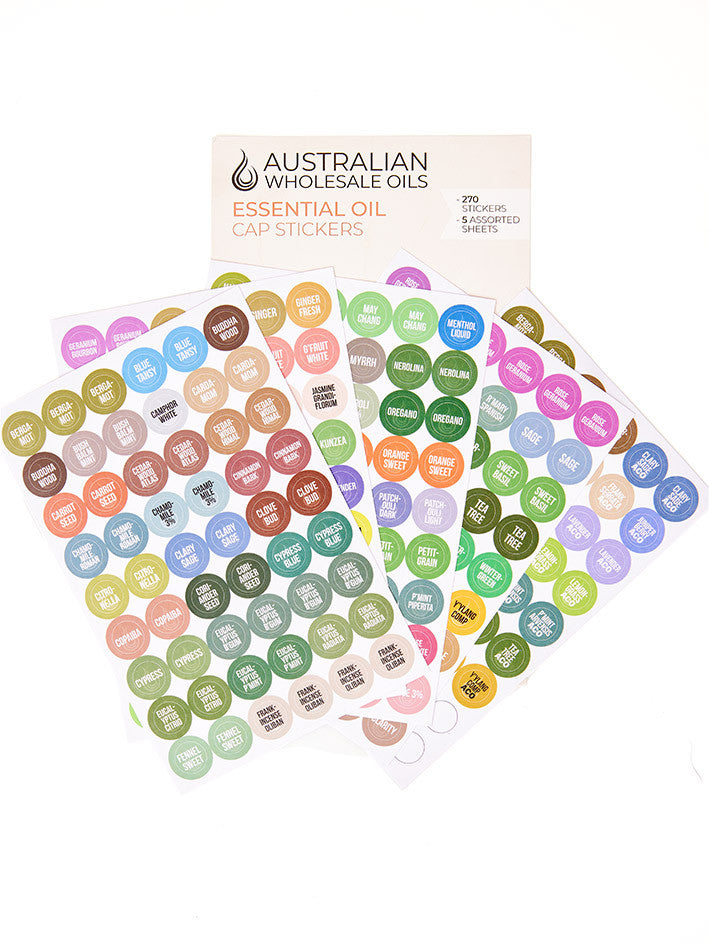 Essential Oil Cap Sticker Pack