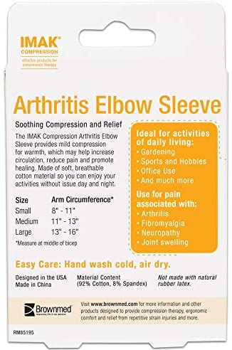 IMAK Compression Arthritis Elbow Sleeve - Pain Relief & Comfort – Ideal for Rheumatoid & Osteoarthritis