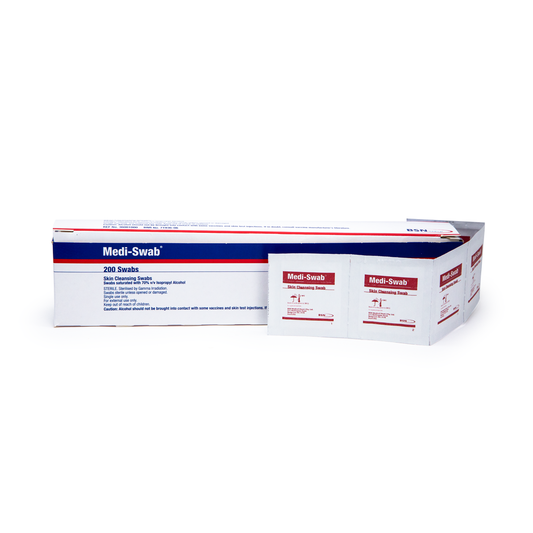 Medi-Swabs 200pk Pre-Injection Swabs for Skin Preparation and Cleaning (Prep)