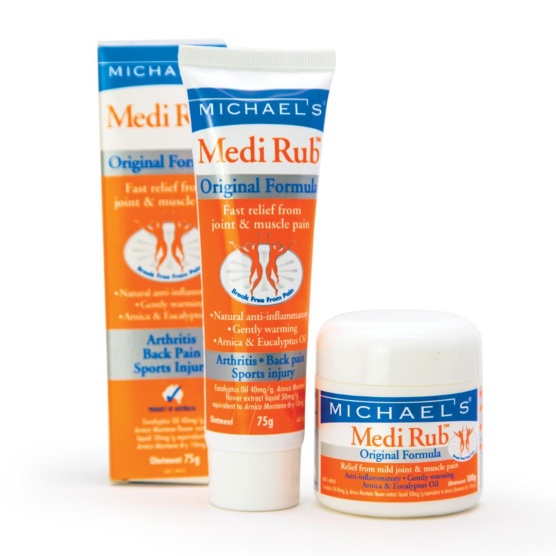 Michael's Medirub Natural Anti-Inflammatory Ointment 75g - Relief for Joint & Muscle Pain, Australian Made