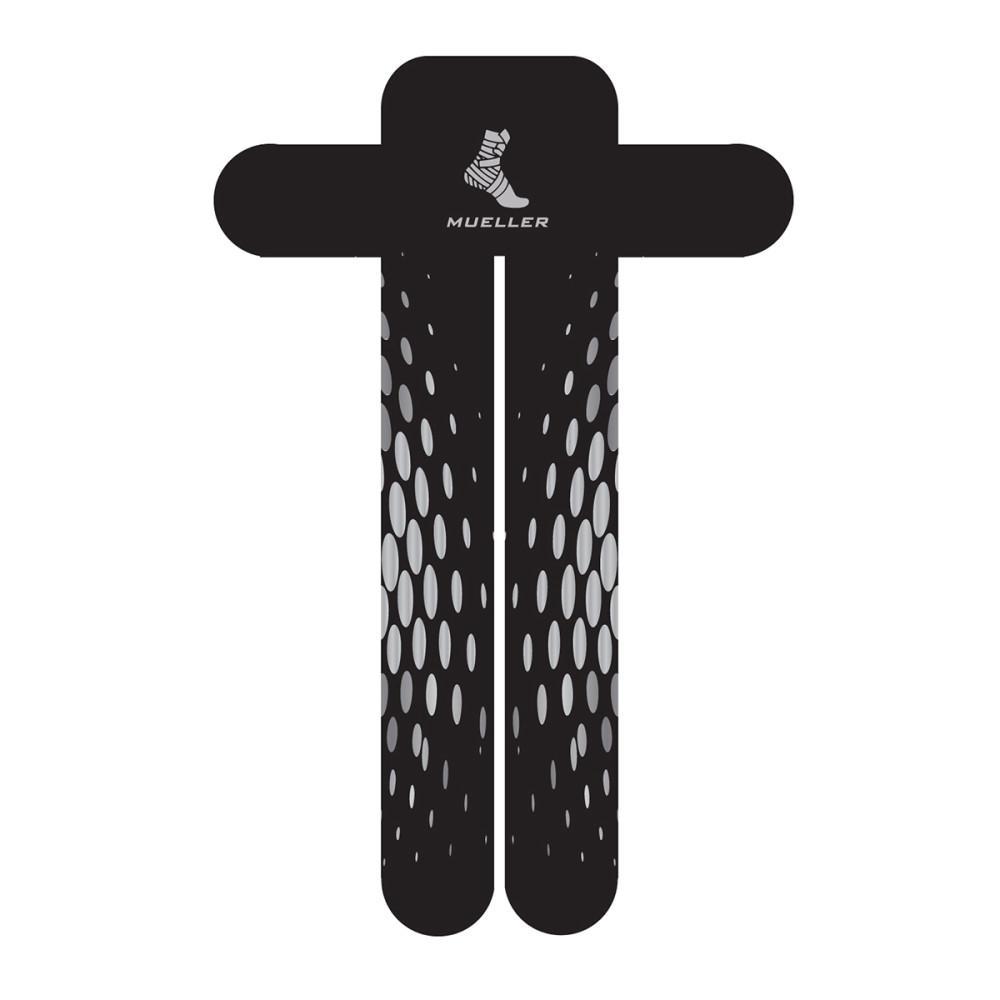 Mueller Easy Fit Pre-Cut Kinesiology Tape for Knee, Calf & Ankle - Black Y-Pattern 6 Strips, Pain Relief & Support
