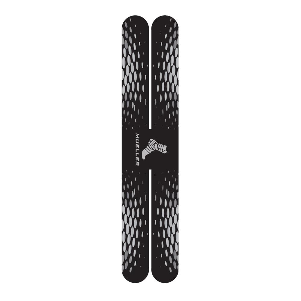 Mueller Easy Fit Pre-Cut Kinesiology Tape for Knee, Calf & Ankle - Black Y-Pattern 6 Strips, Pain Relief & Support