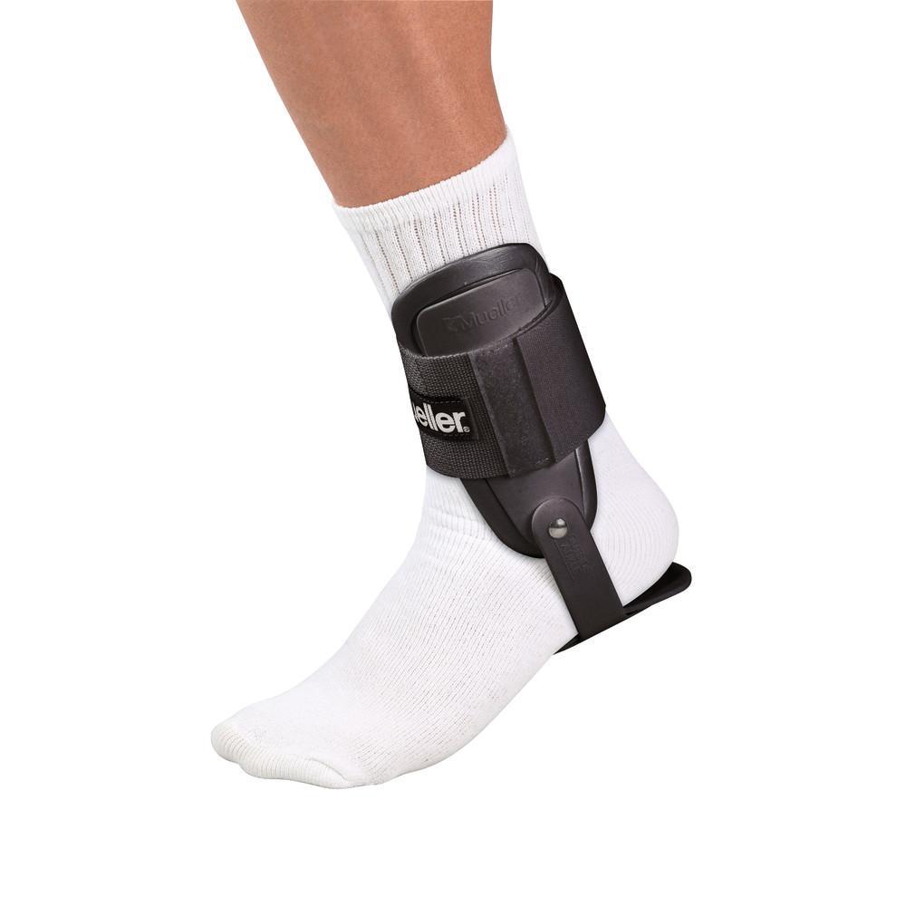 Mueller Lite Ankle Brace - Adjustable One Size Fits Most Black for Injury Prevention