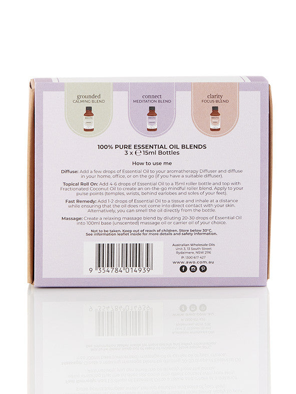 Mindful Essential Oil Blend Trio Pack