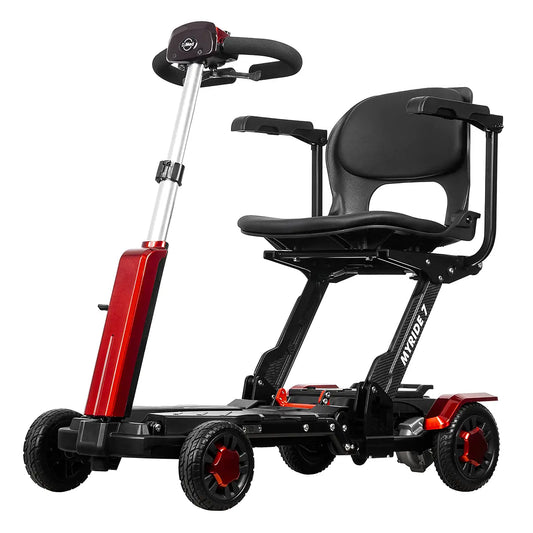 Auto Foldable Mobility Scooter - Portable, 4 Wheel Electric Travel Scooter