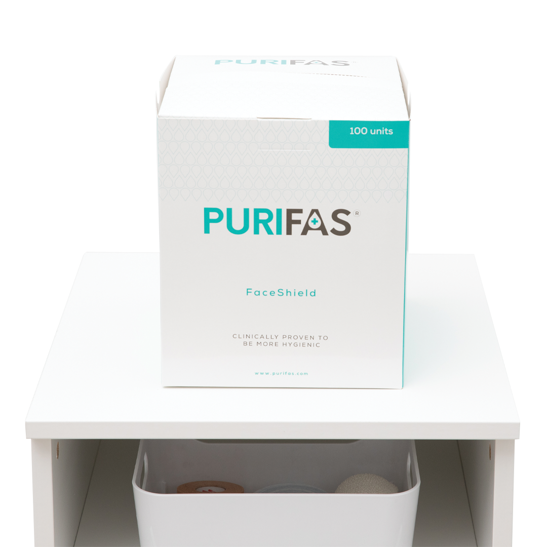 Purifas FaceShield – Box of 100 Disposable Face Cradle Covers, 100% Face Hole Coverage, Soft & Recyclable, Ideal for Massage & Therapy Beds