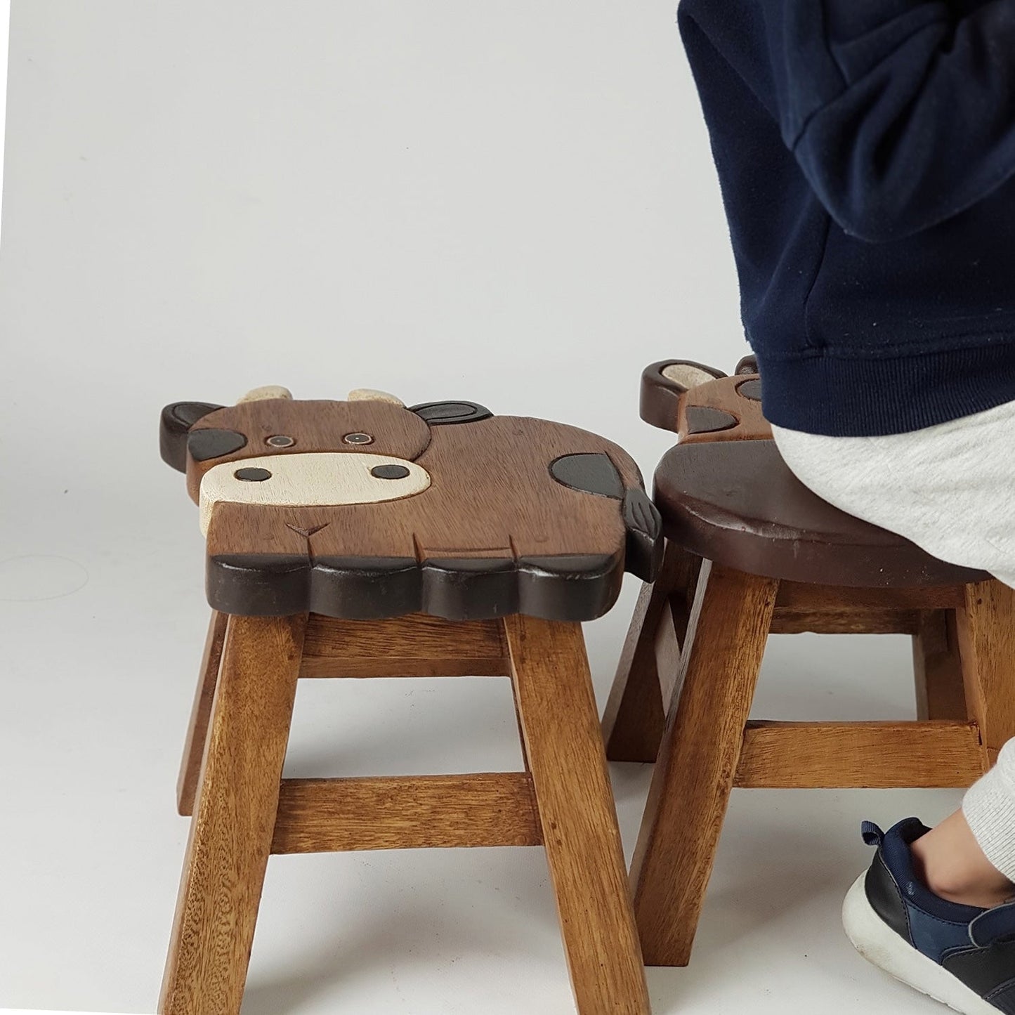Premium Kids Wooden Owl Stool – Handmade Solid Wood Toilet Training and Step Stool