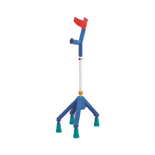 Kids Quad Forearm Crutch - Adjustable Children's Support Open Cuff