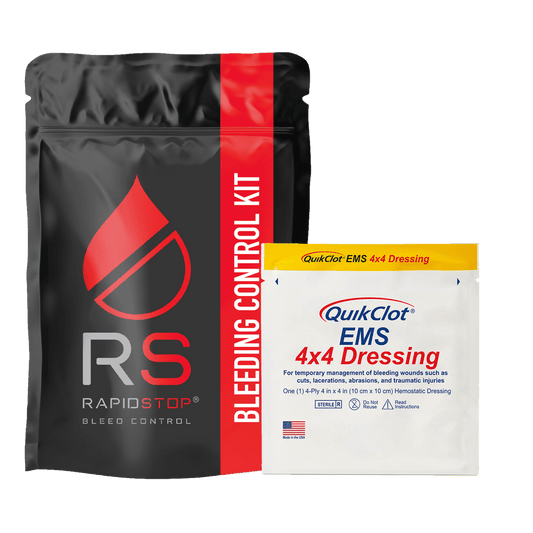Bleeding Control Kit – Emergency Trauma Kit (QuikClot EMS Dressing) | RapidStop