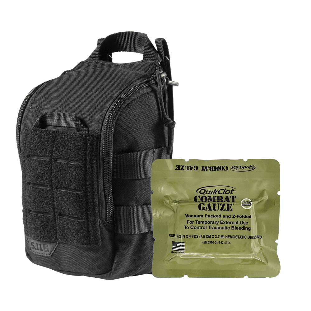 Bleeding Control Kit – Tactical Emergency Trauma Kit (QuikClot Combat Gauze) | RapidStop