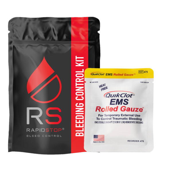 RapidStop Bleeding Control Kit – Plastic Pouch – Medium