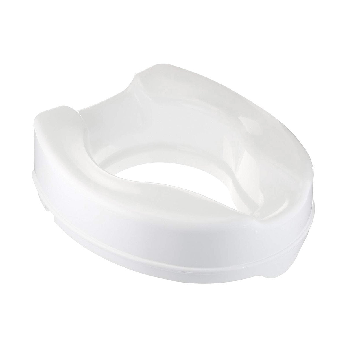 Ergonomic Raised Toilet Seat Raiser - 100mm Height, Easy Installation & Travel-Friendly