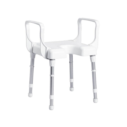 Shower Chair with Armrests - Lightweight, Adjustable, Waterproof & Safe for Elderly and Disabled